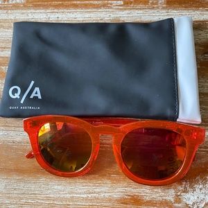 QUAY hot pink mirror sunglasses
